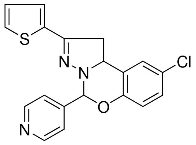 9-CHLORO-5-(4-PYRIDINYL)-2-(2-THIENYL)-1,10B-DIHYDROPYRAZOLO[1,5-C][1,3]BENZOXAZINE