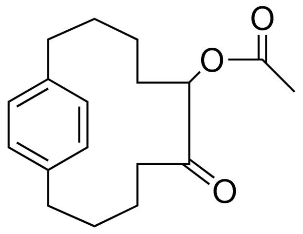 ACETIC ACID 7-OXO-BICYCLO(10.2.2)HEXADECA-1(15),12(16),13-TRIEN-6-YL ESTER