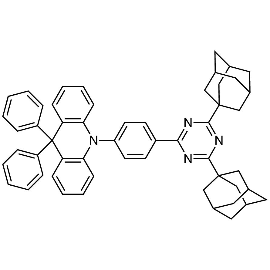 10-[4-[4,6-Di(adamantan-1-yl)-1,3,5-triazin-2-yl]phenyl]-9,9-diphenyl-9,10-dihydroacridine (purified by sublimation)