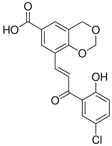 8-(3-(5-CL-2-HO-PHENYL)-3-OXO-PROPENYL)-4H-BENZO(1,3)DIOXINE-6-CARBOXYLIC ACID