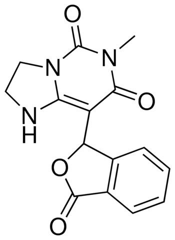 8(1,3DIHYDRO3OXO1ISOBENZOFURANYL)123567HEXA-H6ME-IMIDAZO(1,2-C)PYRIMIDINE57DIONE