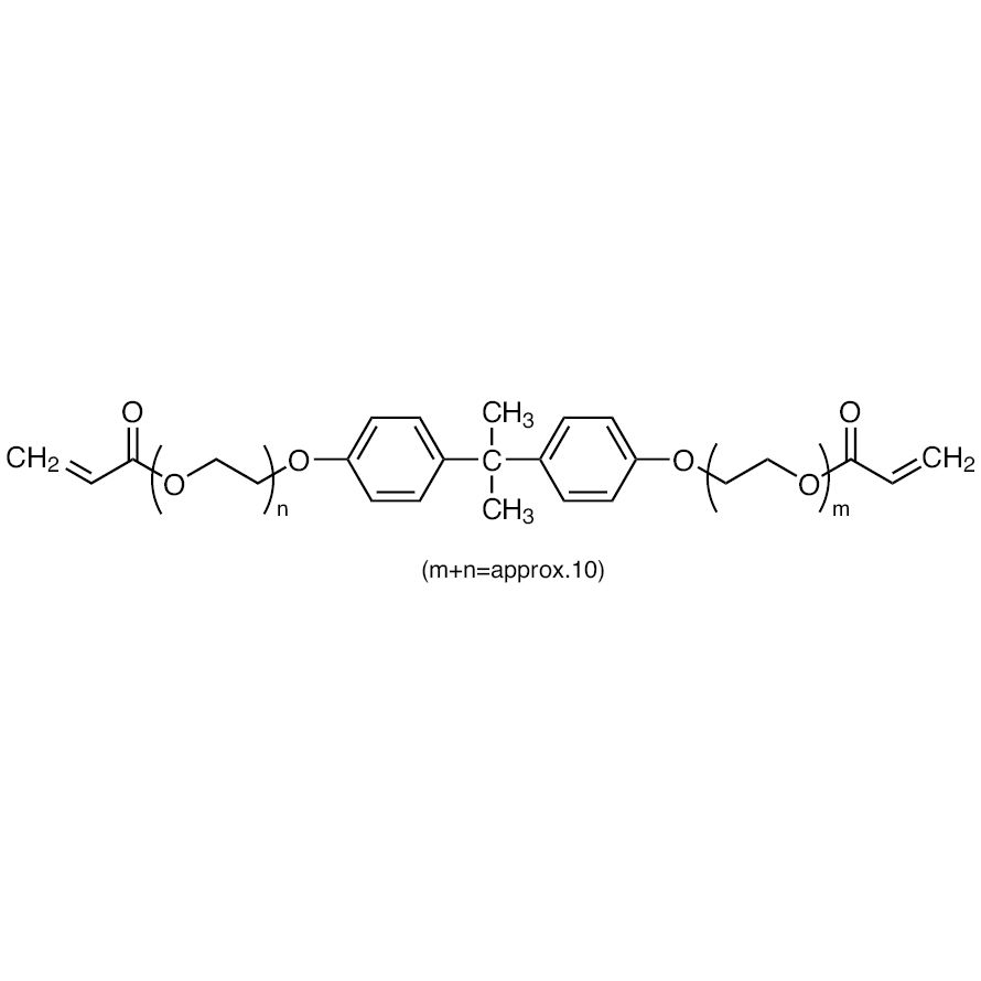 Bisphenol A Polyethylene Glycol Diether Diacrylate (m+n=approx. 10) (stabilized with MEHQ)