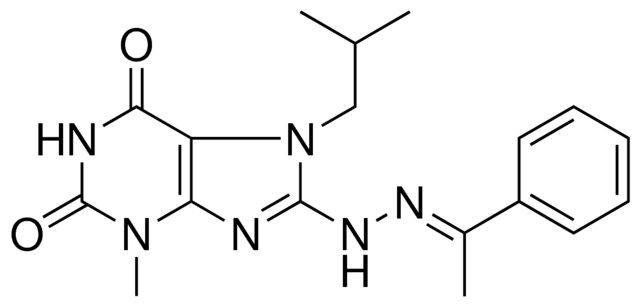 7-ISOBUTYL-3-ME-8-(N'-(1-PH-ETHYLIDENE)-HYDRAZINO)-3,7-DIHYDRO-PURINE-2,6-DIONE