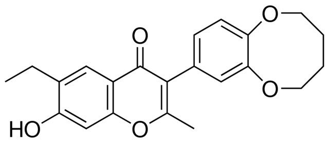 6-ET-7-HO-2-METHYL-3-(2,3,4,5-TETRAHYDRO-BENZO(B)DIOXOCIN-8-YL)-CHROMEN-4-ONE