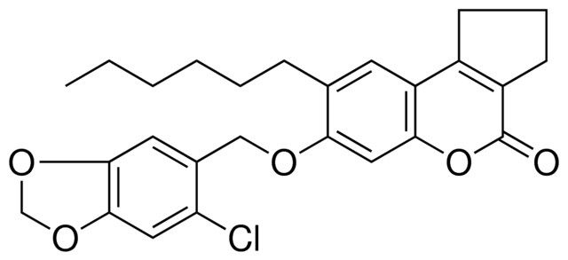 7-[(6-CHLORO-1,3-BENZODIOXOL-5-YL)METHOXY]-8-HEXYL-2,3-DIHYDROCYCLOPENTA[C]CHROMEN-4(1H)-ONE