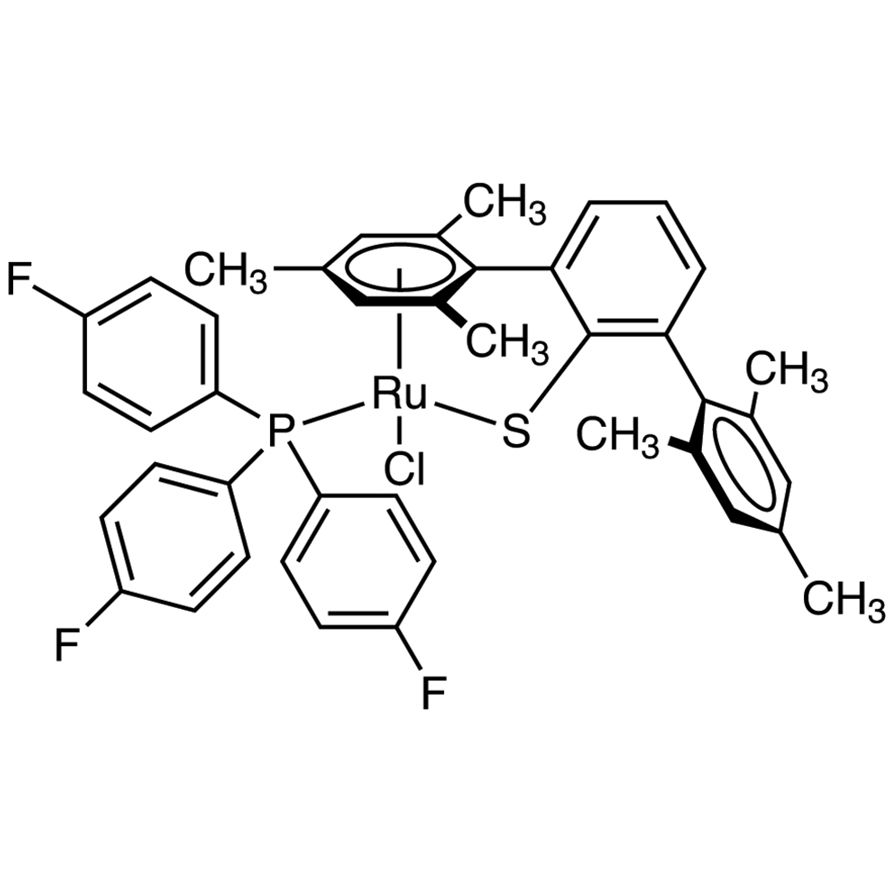 Chloro[(1,2,3,4,5,6-η)-2,2'',4,4'',6,6''-hexamethyl[1,1':3',1''-terphenyl]-2'-thiolato-κS][tris(4-fluorophenyl)phosphine-κP]ruthenium(II)