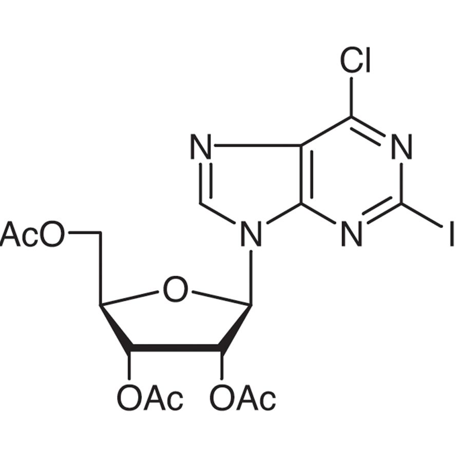 2',3',5'-Tri-O-acetyl-6-chloro-2-iodopurine Riboside