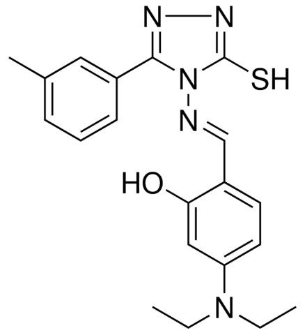 5-(DIETHYLAMINO)-2-((E)-{[3-(3-METHYLPHENYL)-5-SULFANYL-4H-1,2,4-TRIAZOL-4-YL]IMINO}METHYL)PHENOL