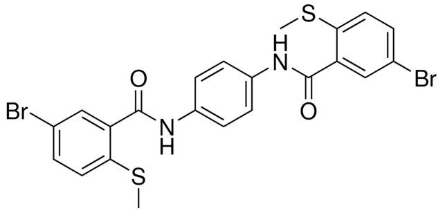 5-BROMO-N-(4-{[5-BROMO-2-(METHYLSULFANYL)BENZOYL]AMINO}PHENYL)-2-(METHYLSULFANYL)BENZAMIDE