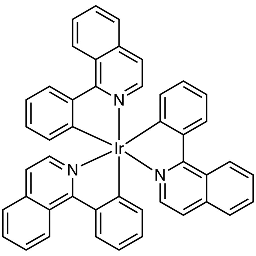 Tris[1-phenylisoquinoline-C<sup>2</sup>,N]iridium(III) (purified by sublimation)