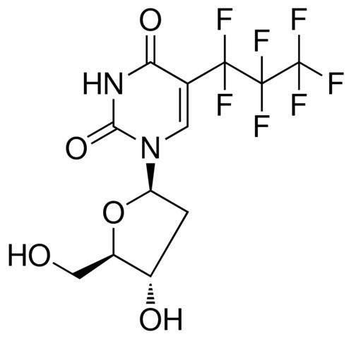 5-(1,1,2,2,3,3,3-HEPTA-F-PR)1(4-HO-5-HO-ME-4H-FURAN-2-YL)1H-PYRIMIDINE-2,4-DIONE