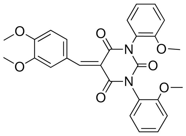 5-(3,4-DIMETHOXY-BENZYLIDENE)-1,3-BIS-(2-METHOXY-PHENYL)-PYRIMIDINE-2,4,6-TRIONE