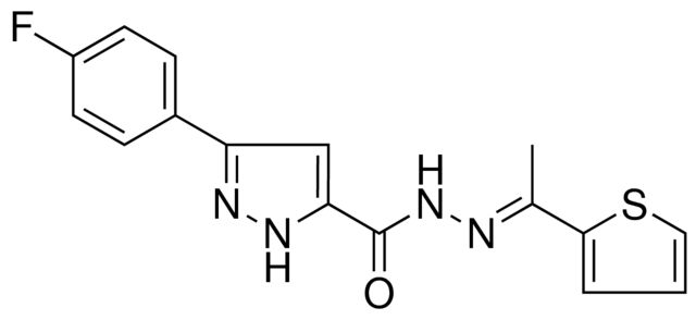 5-(4-F-PH)-2H-PYRAZOLE-3-CARBOXYLIC ACID (1-THIOPHEN-2-YL-ETHYLIDENE)-HYDRAZIDE