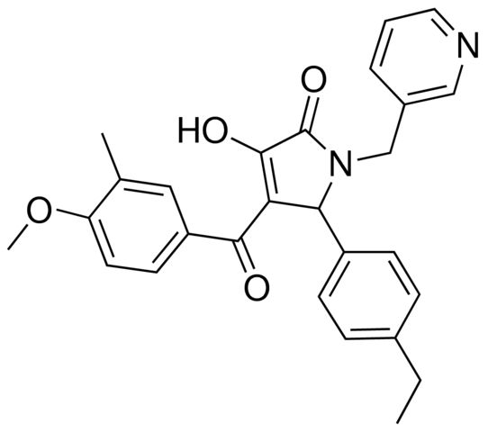 5-(4-ETHYLPHENYL)-3-HYDROXY-4-(4-METHOXY-3-METHYLBENZOYL)-1-(3-PYRIDINYLMETHYL)-1,5-DIHYDRO-2H-PYRROL-2-ONE