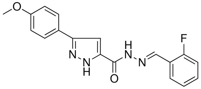 5-(4-MEO-PHENYL)-2H-PYRAZOLE-3-CARBOXYLIC ACID (2-FLUORO-BENZYLIDENE)-HYDRAZIDE