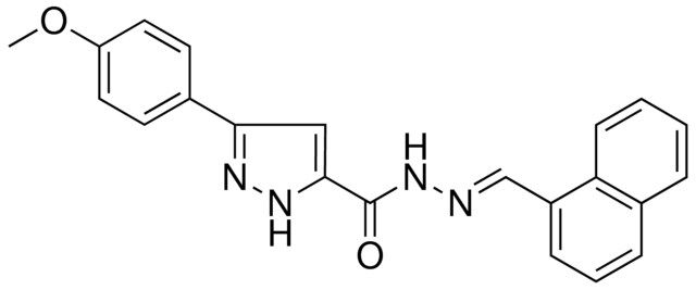 5-(4-MEO-PH)-2H-PYRAZOLE-3-CARBOXYLIC ACID NAPHTHALEN-1-YLMETHYLENE-HYDRAZIDE