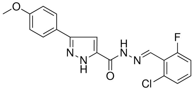 5-(4-MEO-PH)-2H-PYRAZOLE-3-CARBOXYLIC ACID (2-CL-6-FLUORO-BENZYLIDENE)-HYDRAZIDE