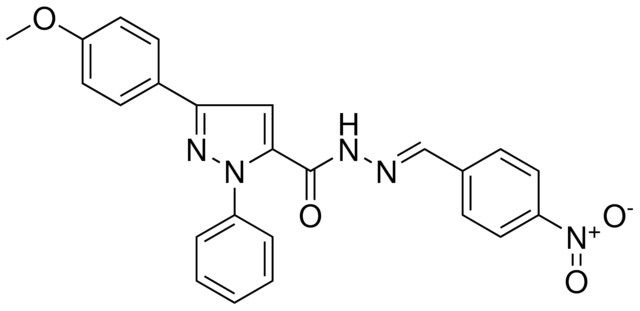 5-(4-MEO-PH)-2-PH-2H-PYRAZOLE-3-CARBOXYLIC ACID (4-NITRO-BENZYLIDENE)-HYDRAZIDE