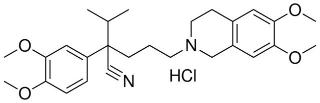 5-(6,7-DIMETHOXY-3,4-DIHYDRO-2(1H)-ISOQUINOLINYL)-2-(3,4-DIMETHOXYPHENYL)-2-ISOPROPYLPENTANENITRILE HYDROCHLORIDE