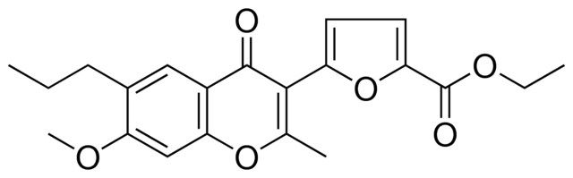 5-(7-MEO-2-ME-4-OXO-6-PR-4H-CHROMEN-3-YL)-FURAN-2-CARBOXYLIC ACID ETHYL ESTER