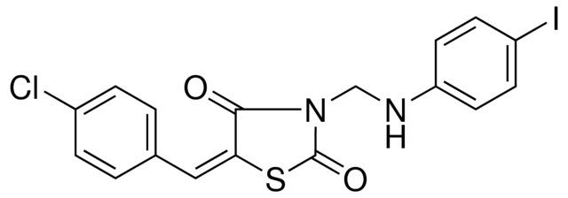 5-(4-CHLORO-BENZYLIDENE)-3-((4-IODO-PHENYLAMINO)-METHYL)-THIAZOLIDINE-2,4-DIONE