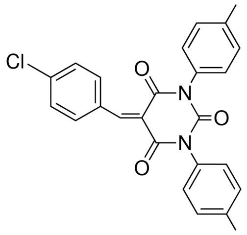 5-(4-CHLORO-BENZYLIDENE)-1,3-DI-P-TOLYL-PYRIMIDINE-2,4,6-TRIONE