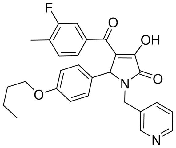 5-(4-BUTOXYPHENYL)-4-(3-FLUORO-4-METHYLBENZOYL)-3-HYDROXY-1-(3-PYRIDINYLMETHYL)-1,5-DIHYDRO-2H-PYRROL-2-ONE