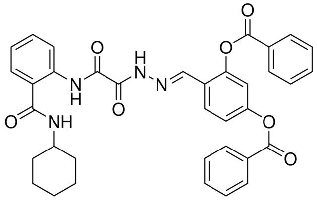 5-(BENZOYLOXY)-2-((E)-{[{2-[(CYCLOHEXYLAMINO)CARBONYL]ANILINO}(OXO)ACETYL]HYDRAZONO}METHYL)PHENYL BENZOATE