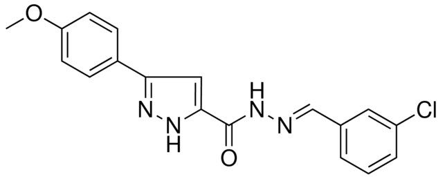 5-(4-MEO-PHENYL)-2H-PYRAZOLE-3-CARBOXYLIC ACID (3-CHLORO-BENZYLIDENE)-HYDRAZIDE