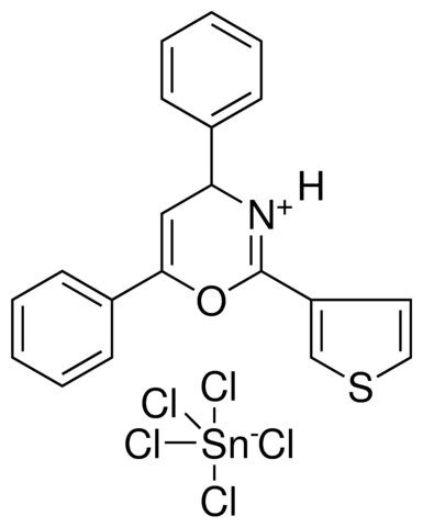 4,6-DIPHENYL-2-(3-THIENYL)-4H-1,3-OXAZIN-3-IUM PENTACHLOROSTANNATE(1-)