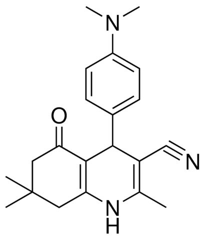 4(4-DIMETHYLAMINO-PH)-2,7,7-TRI-ME-5-OXO-1,4,5,6,7,8-6H-QUINOLINE-3-CARBONITRILE