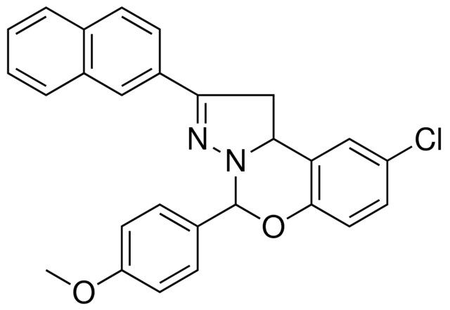 4(9-CL-2(2-NAPHTHYL)1,10B-DIHYDROPYRAZOLO(1,5-C)(1,3)BENZOXAZIN-5-YL)PH ME ETHER