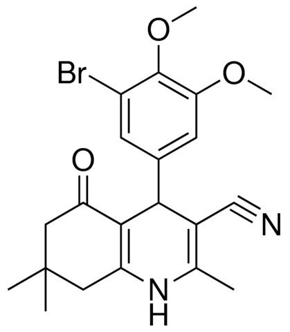 4(3-BR-4,5-DI-MEO-PH)-2,7,7-TRI-ME-5-OXO-1,4,5,6,7,8-6H-QUINOLINE-3-CARBONITRILE