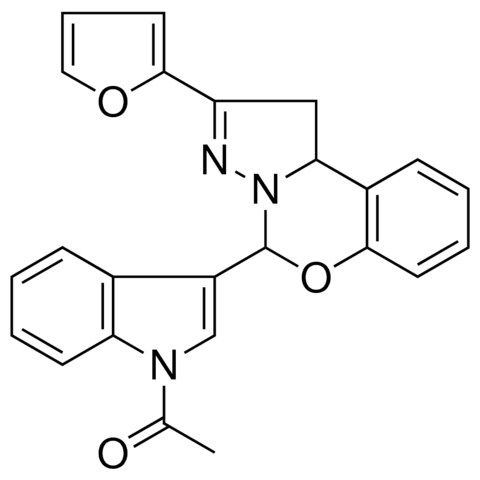 5-(1-ACETYL-1H-INDOL-3-YL)-2-(2-FURYL)-1,10B-DIHYDROPYRAZOLO[1,5-C][1,3]BENZOXAZINE