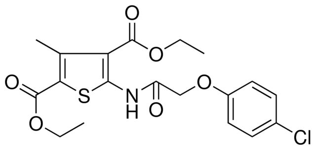 5-(2-(4-CL-PHENOXY)-ACETYLAMINO)3-ME-THIOPHENE-2,4-DICARBOXYLIC ACID DI-ET ESTER