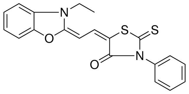 5-(2-(3-ET-3H-BENZOOXAZOL-2-YLIDENE)-ETHYLIDENE)-3-PH-2-THIOXO-THIAZOLIDIN-4-ONE