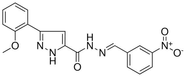 5-(2-MEO-PHENYL)-2H-PYRAZOLE-3-CARBOXYLIC ACID (3-NITRO-BENZYLIDENE)-HYDRAZIDE