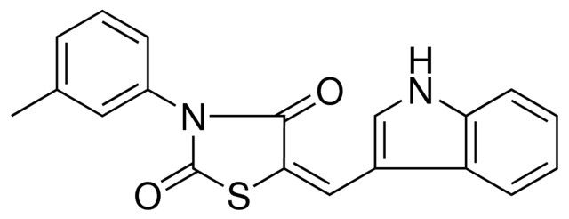 5-(1H-INDOL-3-YLMETHYLENE)-3-(3-METHYLPHENYL)-1,3-THIAZOLIDINE-2,4-DIONE