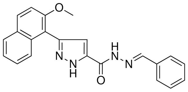 5-(2-MEO-NAPHTHALEN-1-YL)-2H-PYRAZOLE-3-CARBOXYLIC ACID BENZYLIDENE-HYDRAZIDE