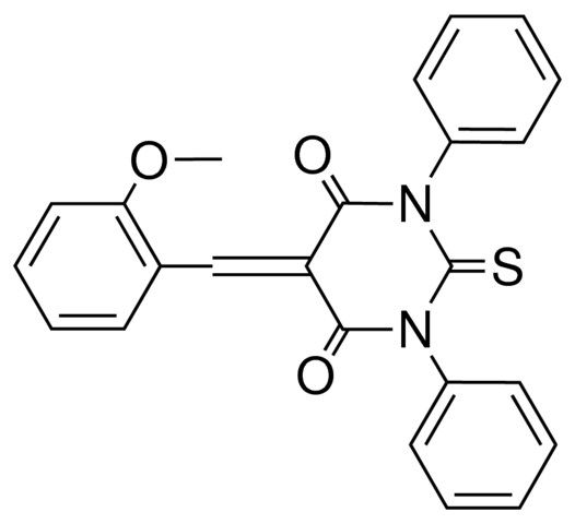 5-(2-METHOXY-BENZYLIDENE)-1,3-DIPHENYL-2-THIOXO-DIHYDRO-PYRIMIDINE-4,6-DIONE