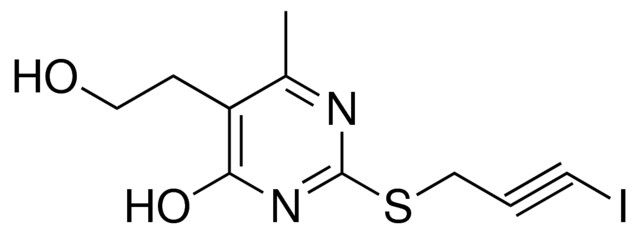 5-(2-HYDROXY-ETHYL)-2-(3-IODO-PROP-2-YNYLSULFANYL)-6-METHYL-PYRIMIDIN-4-OL