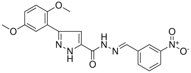 5-(2,5-DI-MEO-PH)-2H-PYRAZOLE-3-CARBOXYLIC ACID (3-NITRO-BENZYLIDENE)-HYDRAZIDE