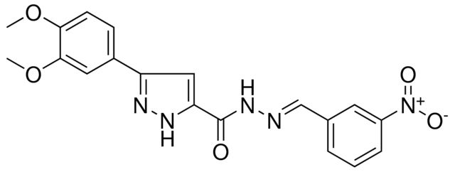 5-(3,4-DI-MEO-PH)-2H-PYRAZOLE-3-CARBOXYLIC ACID (3-NITRO-BENZYLIDENE)-HYDRAZIDE