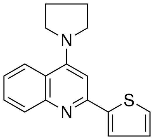 4-PYRROLIDIN-1-YL-2-THIOPHEN-2-YL-QUINOLINE