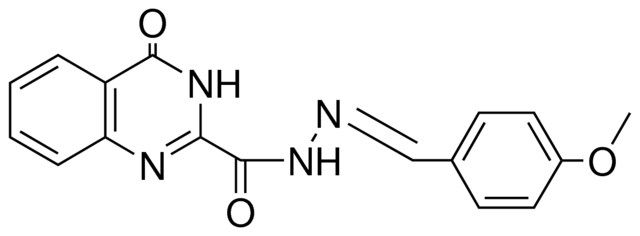 4-OXO-3,4-2H-QUINAZOLINE-2-CARBOXYLIC ACID (4-METHOXY-BENZYLIDENE)-HYDRAZIDE