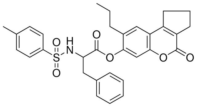 4-OXO-8-PROPYL-1,2,3,4-TETRAHYDROCYCLOPENTA[C]CHROMEN-7-YL 2-{[(4-METHYLPHENYL)SULFONYL]AMINO}-3-PHENYLPROPANOATE