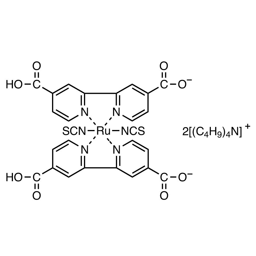 Bis(tetrabutylammonium) Dihydrogen Bis(isothiocyanato)bis(2,2'-bipyridyl-4,4'-dicarboxylato)ruthenium(II)