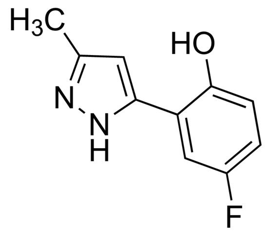 4-Fluoro-2-(3-methyl-1<i>H</i>-pyrazol-5-yl)phenol