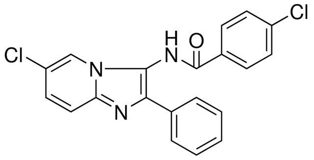 4-CHLORO-N-(6-CHLORO-2-PHENYL-IMIDAZO(1,2-A)PYRIDIN-3-YL)-BENZAMIDE