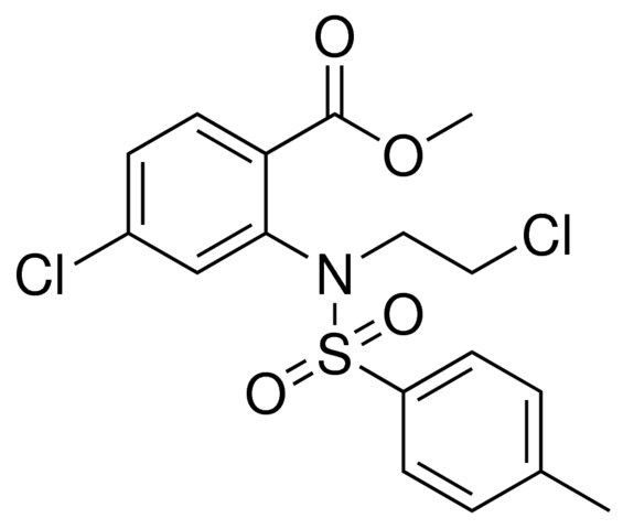 4-CL-2-((2-CHLORO-ETHYL)-(TOLUENE-4-SULFONYL)-AMINO)-BENZOIC ACID METHYL ESTER